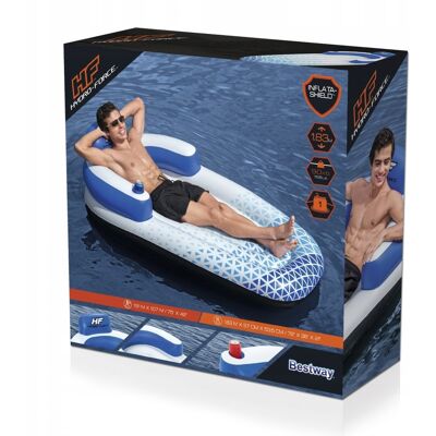Dmuchany Materac Wodny Fotel Plażowy Do Pływania 183x97cm Bestway Dmuchany Materac Wodny Fotel Plażowy Do Pływania 183x97cm Bestway