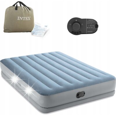 Materac Dmuchany Turystyczny 2-Osobowy 203x152x36cm Intex Wbudowana Pompka Materac Dmuchany Turystyczny 2-Osobowy 203x152x36cm Intex Wbudowana Pompka