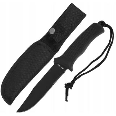 Mil-Tec, Nóż wojskowy, Taktyczny, 'COMBAT' Kampfmesser, Czarny Mil-Tec, Nóż wojskowy, Taktyczny, 'COMBAT' Kampfmesser, Czarny