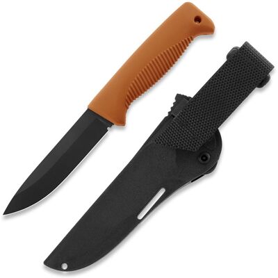 Nóż Peltonen Knives M07 Puukko Ostrze Teflon Rękojeść Orange Pochwa Black Nóż Peltonen Knives M07 Puukko Ostrze Teflon Rękojeść Orange Pochwa Black