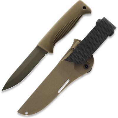 Nóż Peltonen Knives M07 Ranger Sissipuukko Cerakote FDE Rękojeść Coyote TPE Nóż Peltonen Knives M07 Ranger Sissipuukko Cerakote FDE Rękojeść Coyote TPE