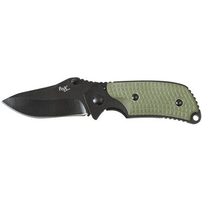 FOX Outdoor Nóż Składany Jednoręczny Rękojeść Micarta Czarny FOX Outdoor Nóż Składany Jednoręczny Rękojeść Micarta Czarny