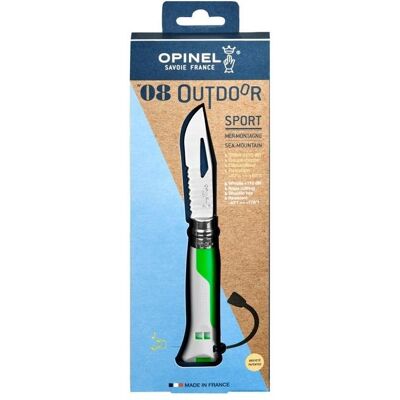 Nóż Składany Opinel No 08 Inox Outdoor Fluo Green 08 Nóż Składany Opinel No 08 Inox Outdoor Fluo Green 08