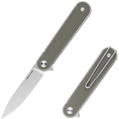 Nóż Składany Real Steel Iris 8061AG Flipper Liner Lock Satin Green G10 Nóż Składany Real Steel Iris 8061AG Flipper Liner Lock Satin Green G10