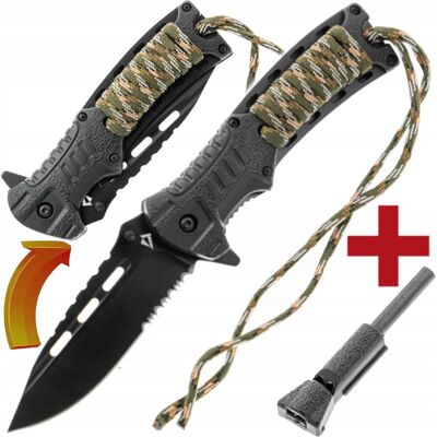 inna (Inny) NÓŻ SKŁADANY TAKTYCZNY WOJSKOWY MULTITOOL KRZESIWO +LINKA PARACORD +GWIZDEK inna (Inny) NÓŻ SKŁADANY TAKTYCZNY WOJSKOWY MULTITOOL KRZESIWO +LINKA PARACORD +GWIZDEK
