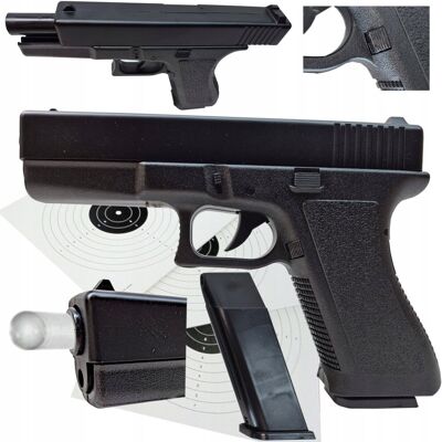 Inny producent Pistolet METAL, POLIMER Replika ASG na KULKI 6mm +2 Tarcze Inny producent Pistolet METAL, POLIMER Replika ASG na KULKI 6mm +2 Tarcze