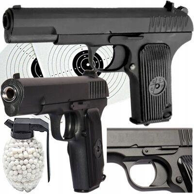 Inny producent Tokarev Tt Replika Asg Pistolet Metal 100% na Kulki +granat 800szt.+tarcze Inny producent Tokarev Tt Replika Asg Pistolet Metal 100% na Kulki +granat 800szt.+tarcze