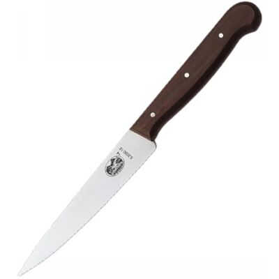 Victorinox - Nóż ostrze ząbkowane 12 cm drewniana rękojeść Victorinox - Nóż ostrze ząbkowane 12 cm drewniana rękojeść