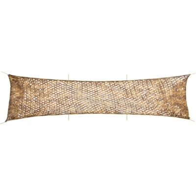 vidaXL Siatka maskująca z torbą do przechowywania 613x138 cm, piaskowa vidaXL Siatka maskująca z torbą do przechowywania 613x138 cm, piaskowa