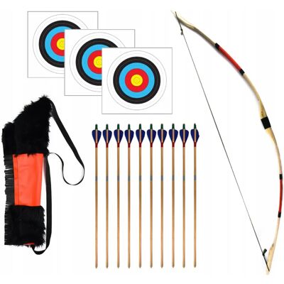 Inny producent Łuk Drewniany 115cm Kołczan 10 Strzał Tarcze Zestaw Łuczniczy Czerwony Inny producent Łuk Drewniany 115cm Kołczan 10 Strzał Tarcze Zestaw Łuczniczy Czerwony