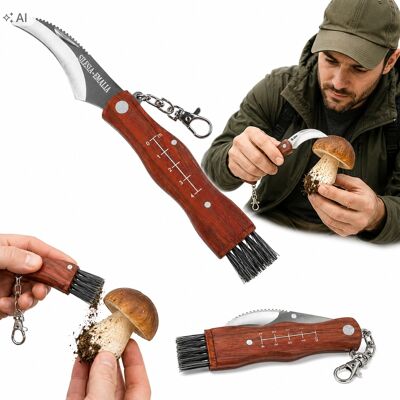 Inny producent Nóż Grzybiarza Kandar Scyzoryk Na Grzyby Składany Z Miotełką 25 Cm Inny producent Nóż Grzybiarza Kandar Scyzoryk Na Grzyby Składany Z Miotełką 25 Cm