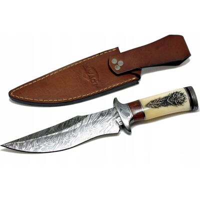 OEM Nóż Myśliwski Bowie Ręcznie Wykonany Stal Damasceńska Damast Grawer Czaszka OEM Nóż Myśliwski Bowie Ręcznie Wykonany Stal Damasceńska Damast Grawer Czaszka
