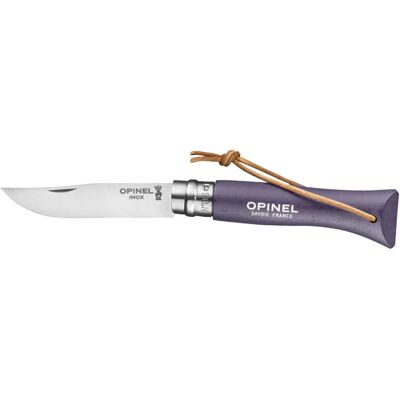 Nóż Opinel Colorama 06 Inox Grab Fioletowy Z Rzemieniem Nóż Opinel Colorama 06 Inox Grab Fioletowy Z Rzemieniem