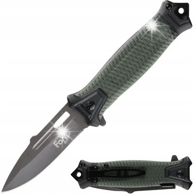 Nóż składany scyzoryk MFH Fox Outdoor Snake Olive z klipsem Nóż składany scyzoryk MFH Fox Outdoor Snake Olive z klipsem