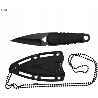 OEM Nóż Taktyczny Wojskowy Ld Sztylet Bushcraft Survival Neck Stal Etui Czarny OEM Nóż Taktyczny Wojskowy Ld Sztylet Bushcraft Survival Neck Stal Etui Czarny