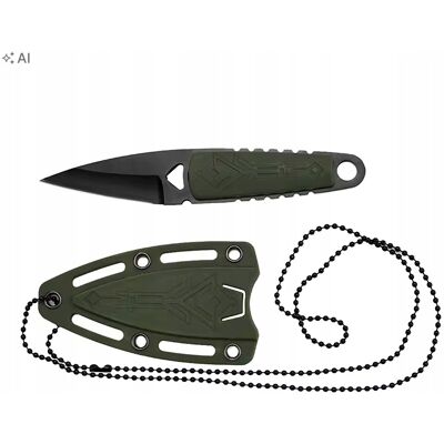 OEM Nóż Taktyczny Wojskowy Ld Sztylet Bushcraft Survival Neck Stal Etui Zielony OEM Nóż Taktyczny Wojskowy Ld Sztylet Bushcraft Survival Neck Stal Etui Zielony