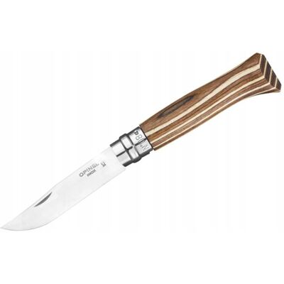 Opinel Nóż Inox Laminated Brown Natural 08 Opinel Nóż Inox Laminated Brown Natural 08