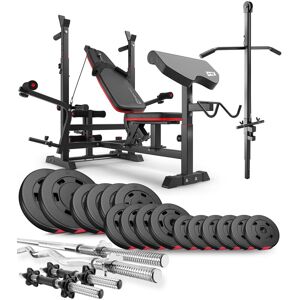 Hop-Sport - HS-1075 - Regulowana ławka - Zestaw 57,5 kg obciążeń - Weight set Hop-Sport - HS-1075 - Regulowana ławka - Zestaw 57,5 kg obciążeń - Weight set