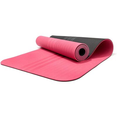 Adidas - Double Sided Yoga Mat - 6mm - Pink Fusion Adidas - Double Sided Yoga Mat - 6mm - Pink Fusion