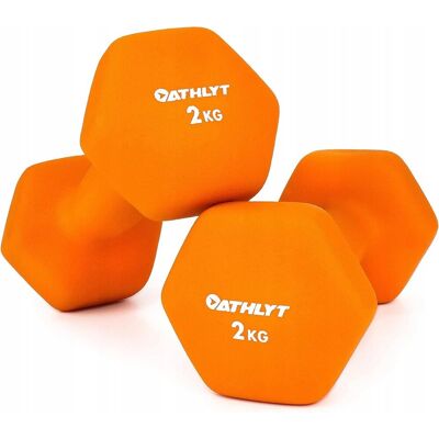 ATHLETEX ATHLYT HANTLE ZESTAW 2x2 kg SZTANGIELKI OBCIĄŻNIKI CIĘŻARKI DO TRENINGU ATHLETEX ATHLYT HANTLE ZESTAW 2x2 kg SZTANGIELKI OBCIĄŻNIKI CIĘŻARKI DO TRENINGU