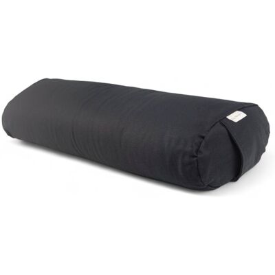 La Mujer black cotton - wałek z łuską gryki, wałek do jogi, bolster La Mujer black cotton - wałek z łuską gryki, wałek do jogi, bolster