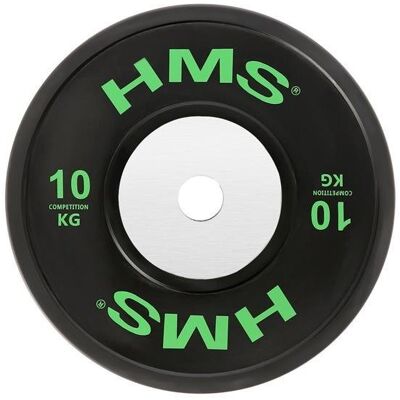 BTBR10 talerz olimpijski bumper 10 kg HMS do sztangi treningowej BTBR10 talerz olimpijski bumper 10 kg HMS do sztangi treningowej