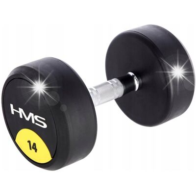 Chromowana Hantla Hantelka Radełkowana Gumowana Ciężarek Hantel 14kg HMS Chromowana Hantla Hantelka Radełkowana Gumowana Ciężarek Hantel 14kg HMS