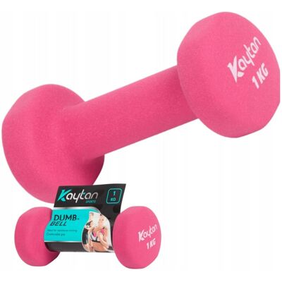 Kaytan CIĘŻARKI LEKKIE 2 X 1KG DLA SENIORÓW KOBIET POCZĄTKUJĄCYCH HANTLE WYGODNE Kaytan CIĘŻARKI LEKKIE 2 X 1KG DLA SENIORÓW KOBIET POCZĄTKUJĄCYCH HANTLE WYGODNE