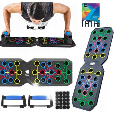 Fitli DESKA DO POMPEK PLATFORMA DO ĆWICZEŃ UCHWYTY WIELOFUNKCYJNA PUSH UP BOARD Fitli DESKA DO POMPEK PLATFORMA DO ĆWICZEŃ UCHWYTY WIELOFUNKCYJNA PUSH UP BOARD