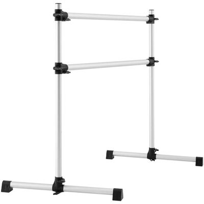 Vevor Drążek baletowy podwójny regulowany stabilny do tańca pilates aluminiowy Vevor Drążek baletowy podwójny regulowany stabilny do tańca pilates aluminiowy