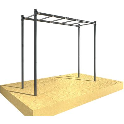 Drążek ogrodowy drabinka gimnastyczna pozioma OCYNK Street workout UNDERFIT UF9883 Drążek ogrodowy drabinka gimnastyczna pozioma OCYNK Street workout UNDERFIT UF9883