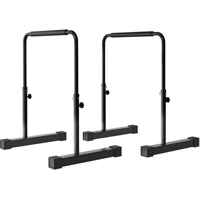 Sportnow Drążki do dipów HOMCOM, zestaw 2 szt., antypoślizgowa stacja do dipów, regulowana wysokość 80-100 cm, poręcze fitness do treningu mięśni i siły, sta.. Sportnow Drążki do dipów HOMCOM, zestaw 2 szt., antypoślizgowa stacja do dipów, regulowana wysokość 80-100 cm, poręcze fitness do treningu mięśni i siły, sta..