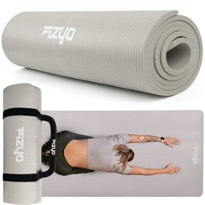 Fizyo DUŻA GRUBA Mata do Ćwiczeń Jogi Pilatesu 190x100 Karimata NBR Fitness SZARA 1,5cm Fizyo DUŻA GRUBA Mata do Ćwiczeń Jogi Pilatesu 190x100 Karimata NBR Fitness SZARA 1,5cm