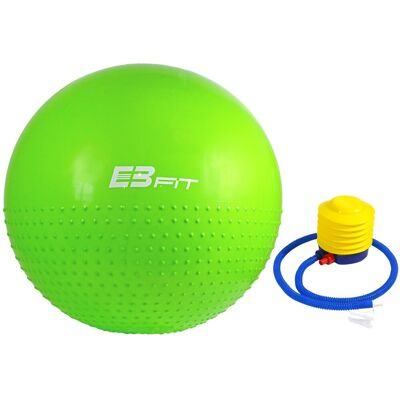 EB Fit Piłka gimnastyczna z masażerem Half Fit zielona 65 cm EB Fit Piłka gimnastyczna z masażerem Half Fit zielona 65 cm