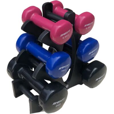 ENERO FIT, ZESTAW HANTLI VDB 7KG STOJAK CHOINKA ENERO FIT ENERO FIT, ZESTAW HANTLI VDB 7KG STOJAK CHOINKA ENERO FIT