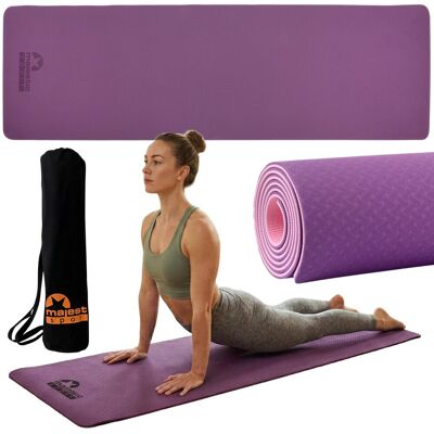sarcia.eu FIOLETOWA Mata do ćwiczeń jogi fitness, ANTYPOŚLIZGOWA karimata WODOODPORNA 183x61x0,6 cm + POKROWIEC/TORBA sarcia.eu FIOLETOWA Mata do ćwiczeń jogi fitness, ANTYPOŚLIZGOWA karimata WODOODPORNA 183x61x0,6 cm + POKROWIEC/TORBA