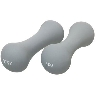 Empik Fitsy, Hantle Neoprenowe, Szare, 2 x 3 kg Empik Fitsy, Hantle Neoprenowe, Szare, 2 x 3 kg