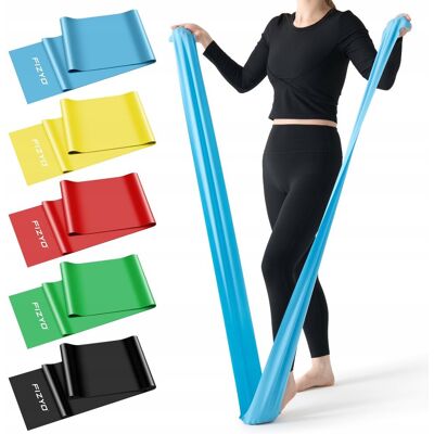 Fizyo Zestaw 5x Gum Taśmy Do Ćwiczeń Oporowych Fitness Hip Band Równe Opory Fizyo Zestaw 5x Gum Taśmy Do Ćwiczeń Oporowych Fitness Hip Band Równe Opory