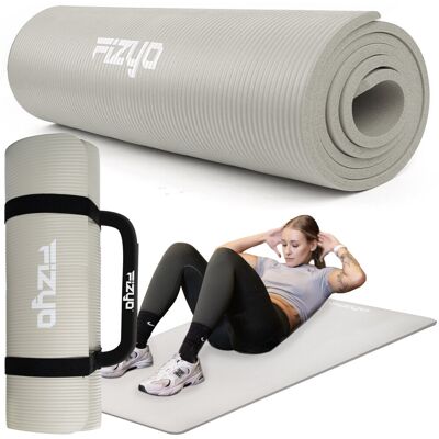 Fizyo GRUBA Mata Gimnastyczna do Ćwiczeń Jogi i Pilatesu 190x80 NBR Fitness SZARA 1,5cm Fizyo GRUBA Mata Gimnastyczna do Ćwiczeń Jogi i Pilatesu 190x80 NBR Fitness SZARA 1,5cm
