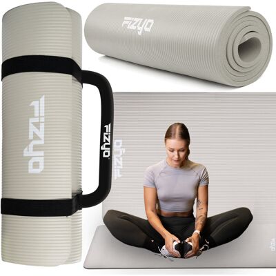 Fizyo GRUBA Mata Gimnastyczna do Ćwiczeń Jogi Pilatesu 190x60 NBR Fitness SZARA 1,5cm Fizyo GRUBA Mata Gimnastyczna do Ćwiczeń Jogi Pilatesu 190x60 NBR Fitness SZARA 1,5cm