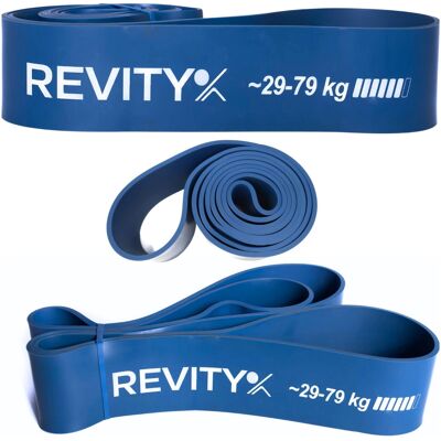 REVITY Guma Oporowa Do Ćwiczeń Podciągania Fitness Crossfit Treningu Całego Ciała Power Band Regular, Niebieska Opór 29-79 Kg REVITY Guma Oporowa Do Ćwiczeń Podciągania Fitness Crossfit Treningu Całego Ciała Power Band Regular, Niebieska Opór 29-79 Kg