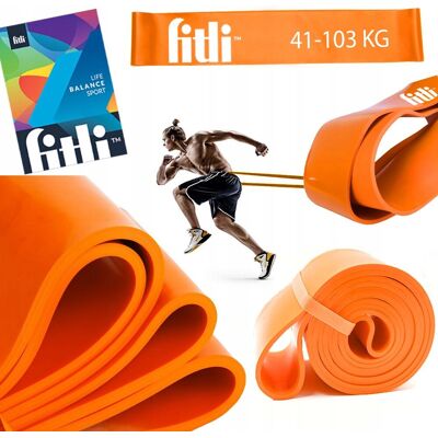 Fitli GUMA OPOROWA do Ćwiczeń POWER BAND Gumy Treningowe POMARAŃCZ MOCNA 41-103kg Fitli GUMA OPOROWA do Ćwiczeń POWER BAND Gumy Treningowe POMARAŃCZ MOCNA 41-103kg