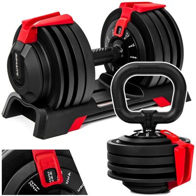 Sapphire HANTEL regulowany KETTLEBELL 2w1 HANTLA 2KG-24KG zestaw 1x hantle SYSTEM Sapphire HANTEL regulowany KETTLEBELL 2w1 HANTLA 2KG-24KG zestaw 1x hantle SYSTEM