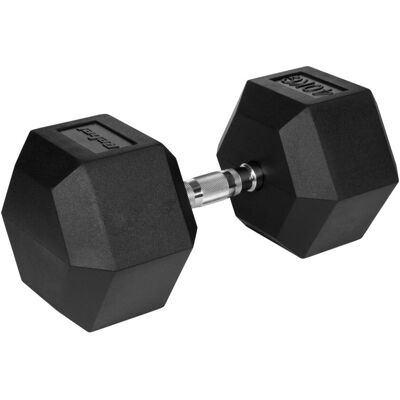 Hantel Żeliwny Gumowany Sztangielka Hantla Hex 40kg Rebel Hexagonalne Hantel Żeliwny Gumowany Sztangielka Hantla Hex 40kg Rebel Hexagonalne