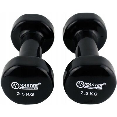 Zestaw Hantliw Master Sport z Winylu - 2x2,5kg Sprzęt fitness Zestaw Hantliw Master Sport z Winylu - 2x2,5kg Sprzęt fitness