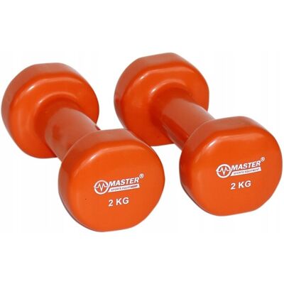 Master Sport Master Zestaw hantli z winylu 2x2 kg - Zestaw hantli Master Sport Master Zestaw hantli z winylu 2x2 kg - Zestaw hantli