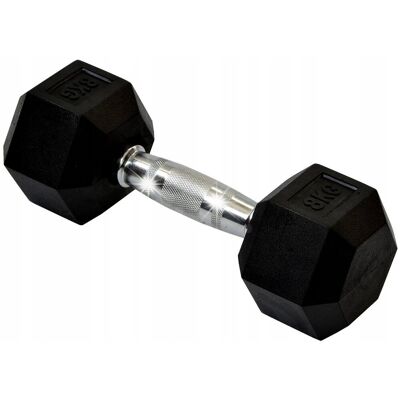 Enero Hantla Gumowa HEX Do Ćwiczeń Stalowa 8kg Solidna Hantel Hantelka Siłownia Enero Hantla Gumowa HEX Do Ćwiczeń Stalowa 8kg Solidna Hantel Hantelka Siłownia