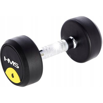 Hantla Hantel Ciężarek Do Ćwiczeń Stały 6kg HMS Gumowany Hantelek Trening Hantla Hantel Ciężarek Do Ćwiczeń Stały 6kg HMS Gumowany Hantelek Trening