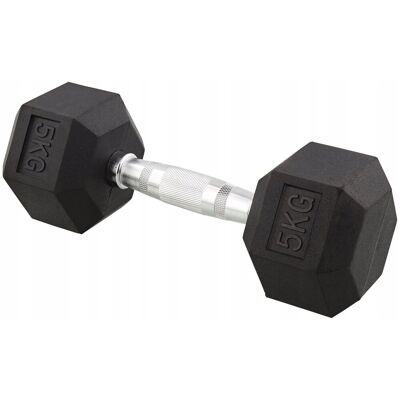 Hantla hantel powlekane/gumowane stałe Kaytan 1x 5 kg Hantla hantel powlekane/gumowane stałe Kaytan 1x 5 kg