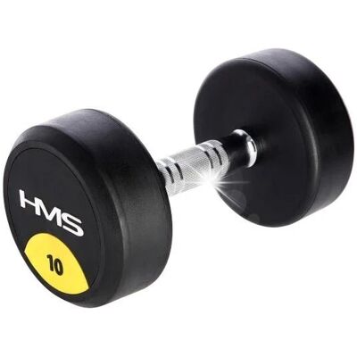 Hantla Hantelek Ogumowany Do Ćwiczeń Treningowy HMS 10kg Solidny Hantla Hantelek Ogumowany Do Ćwiczeń Treningowy HMS 10kg Solidny